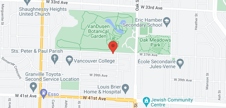map of 1128 W 37TH AVENUE
